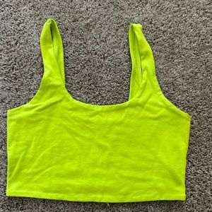 lime green crop top